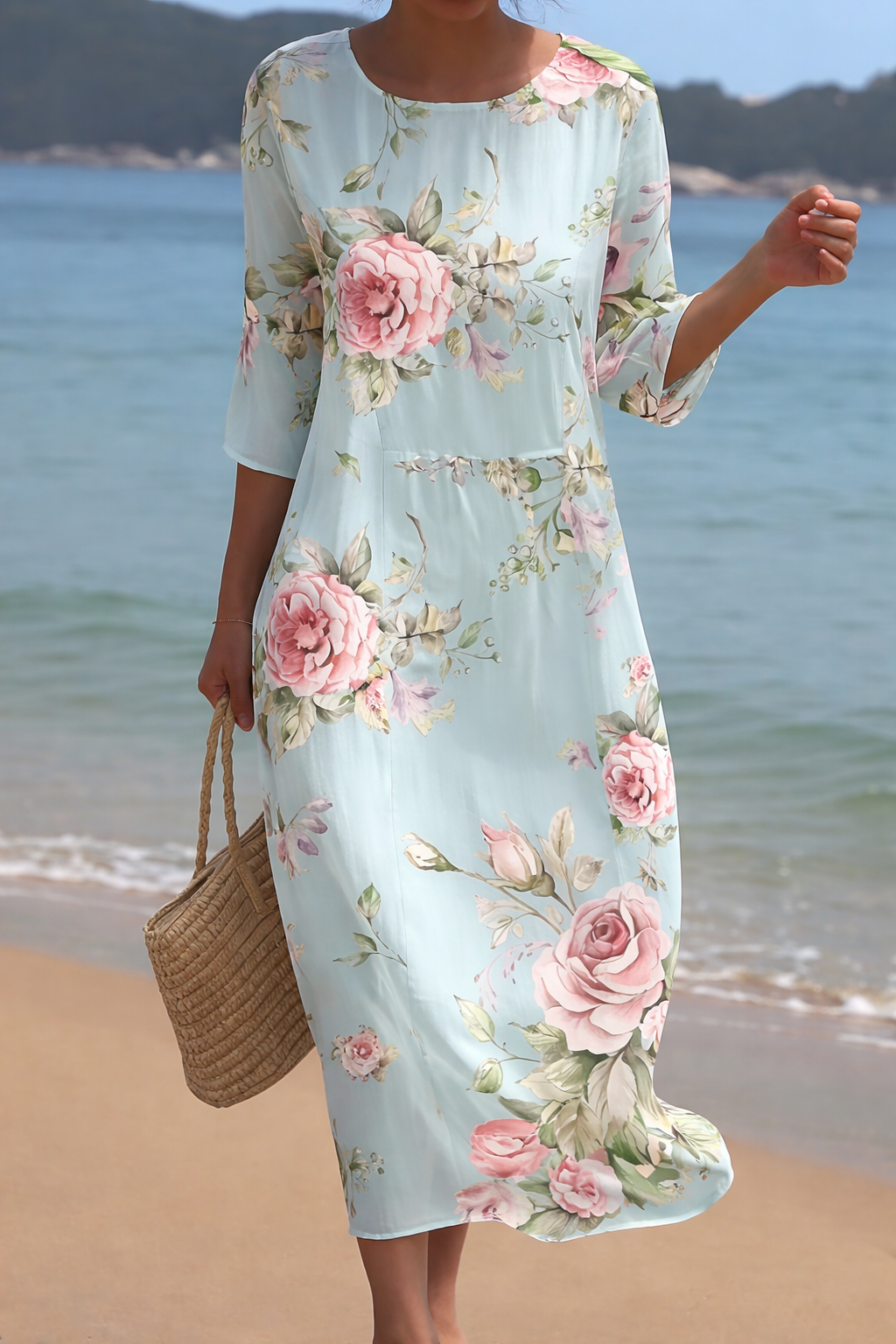 Bella Floral Elegance Dress — front view