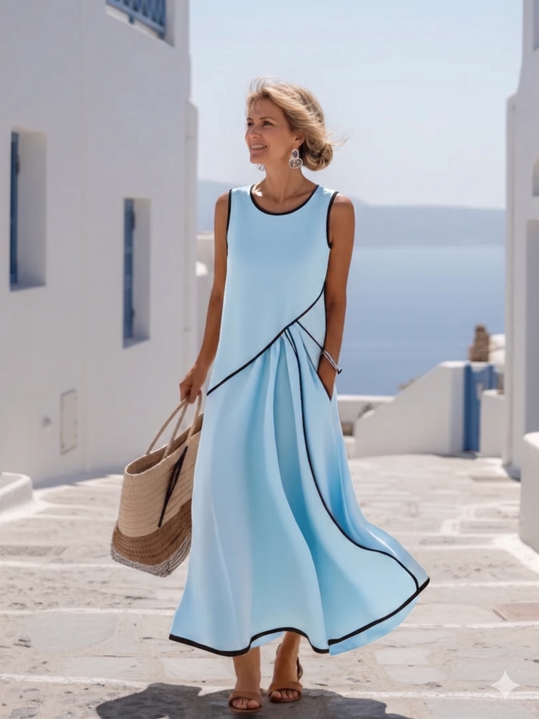 Soleia Draped Maxi Dress — lifestyle shot