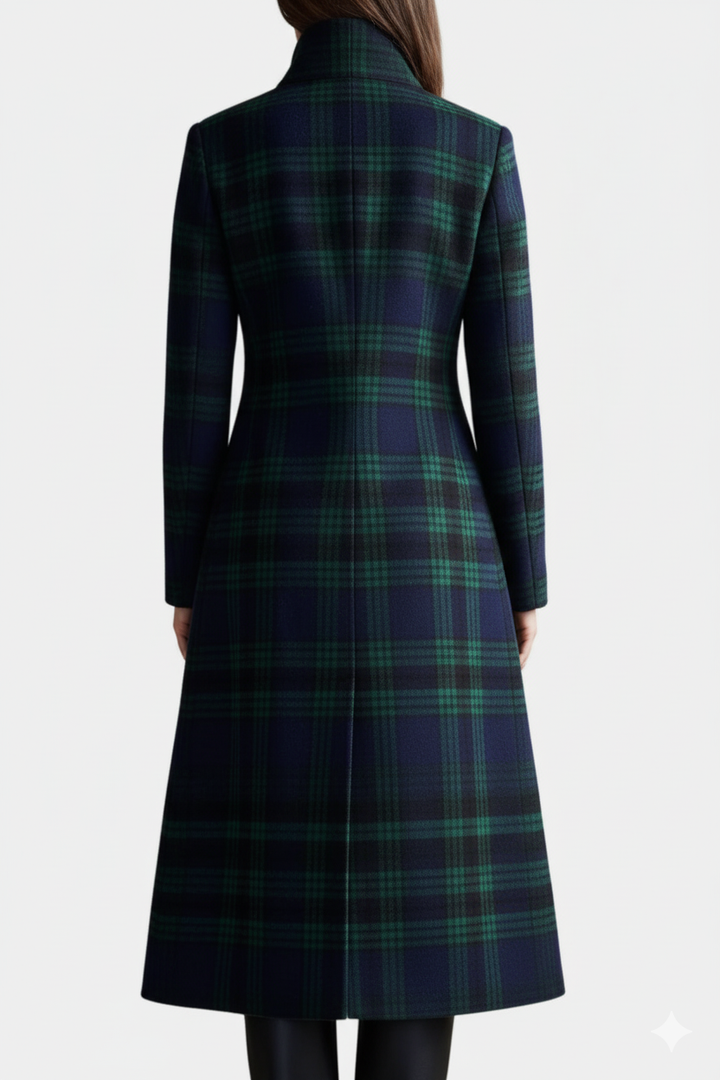 Hayden | Women's Plaid Longline Tailored Coat
