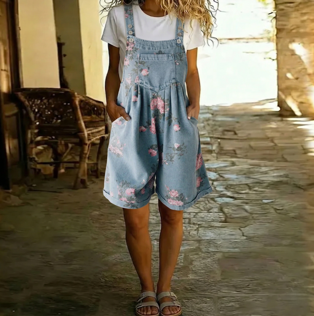 Saylor Denim Jumpsuit — lifestyle shot