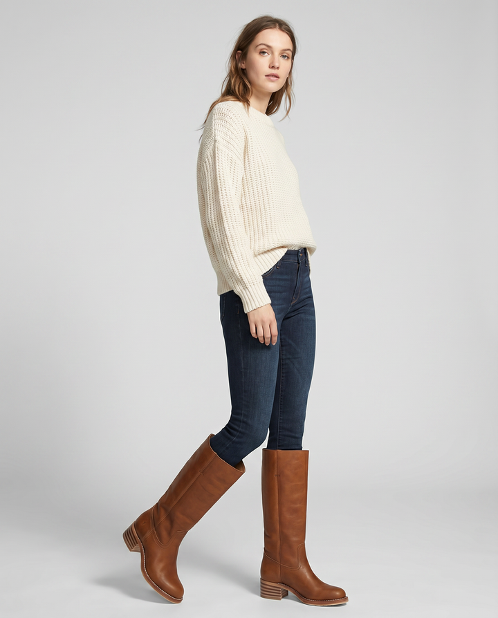 Wren | Women's Square Toe Knee High Riding Boots