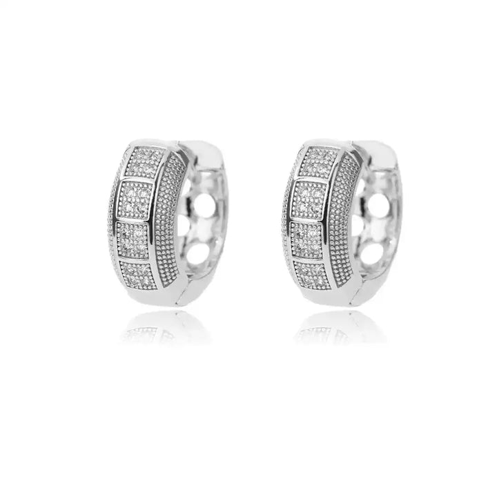 Both earrings displayed together on a jewellery tray