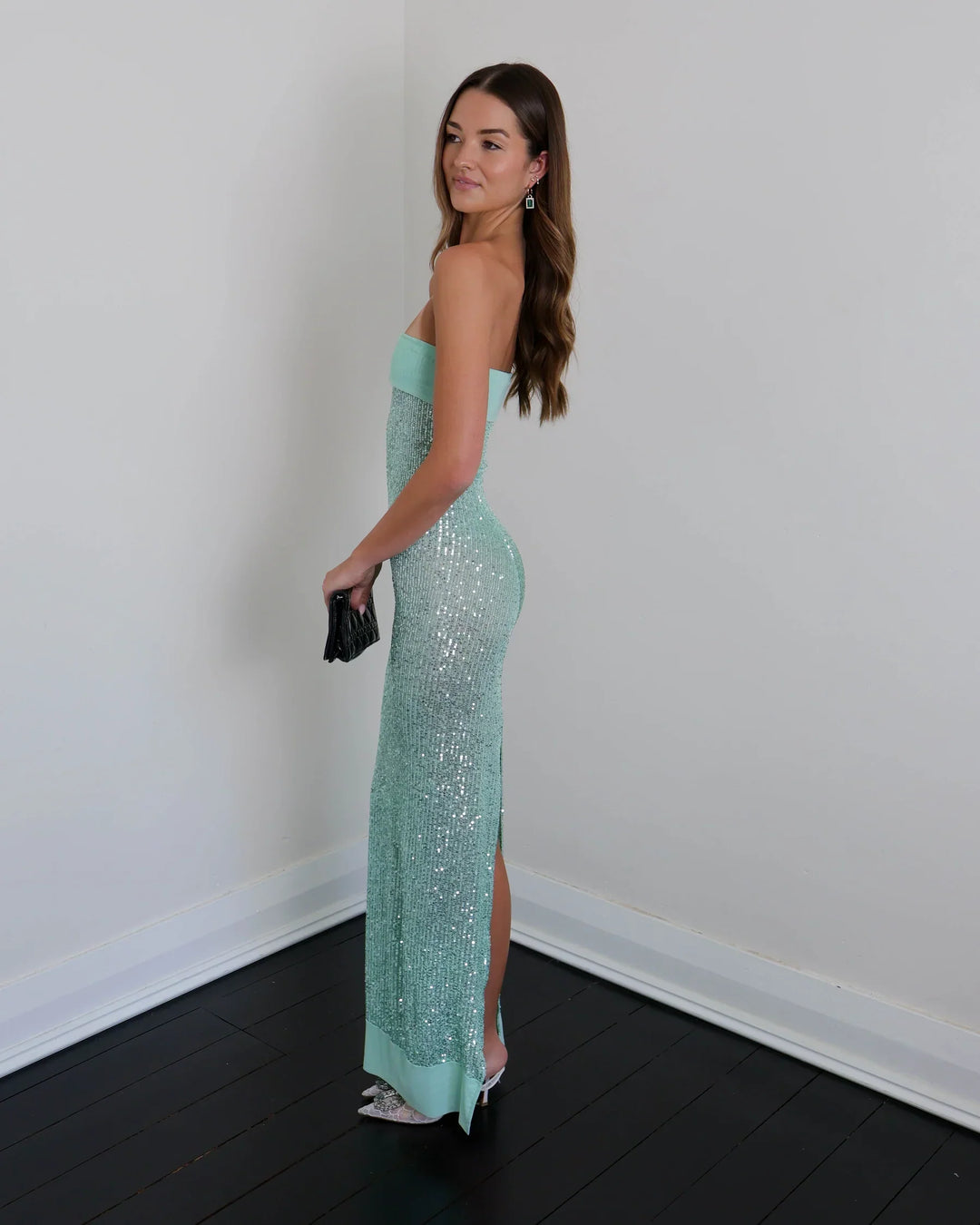 Strapless Sequin Knit Homecoming Dress