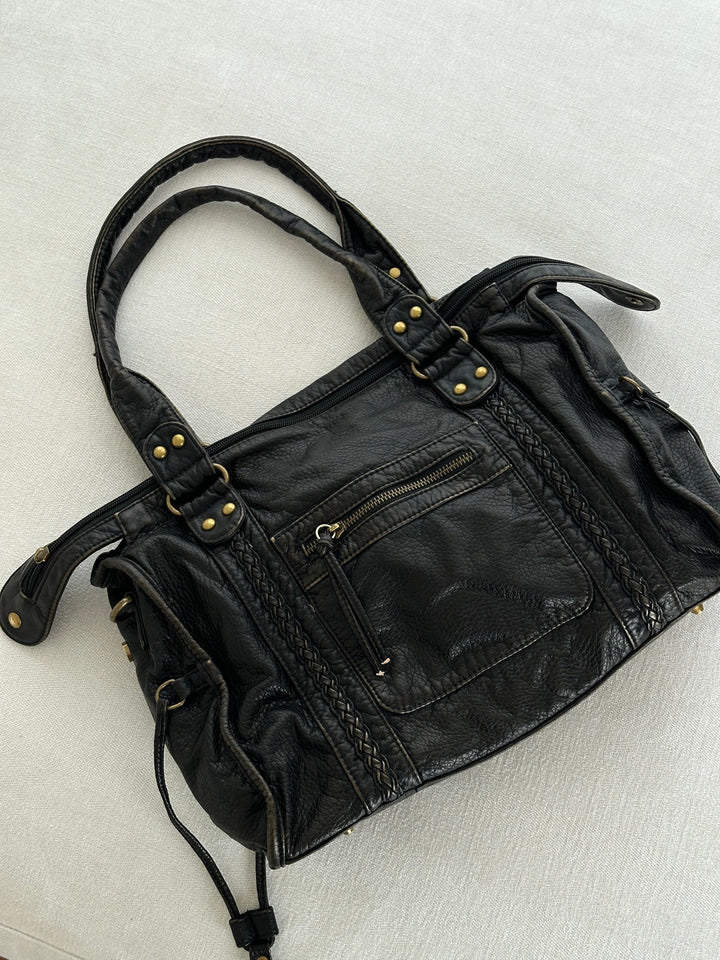 ARIA | Vintage Weave Shoulder Bag — women's bag, three-quarter angle