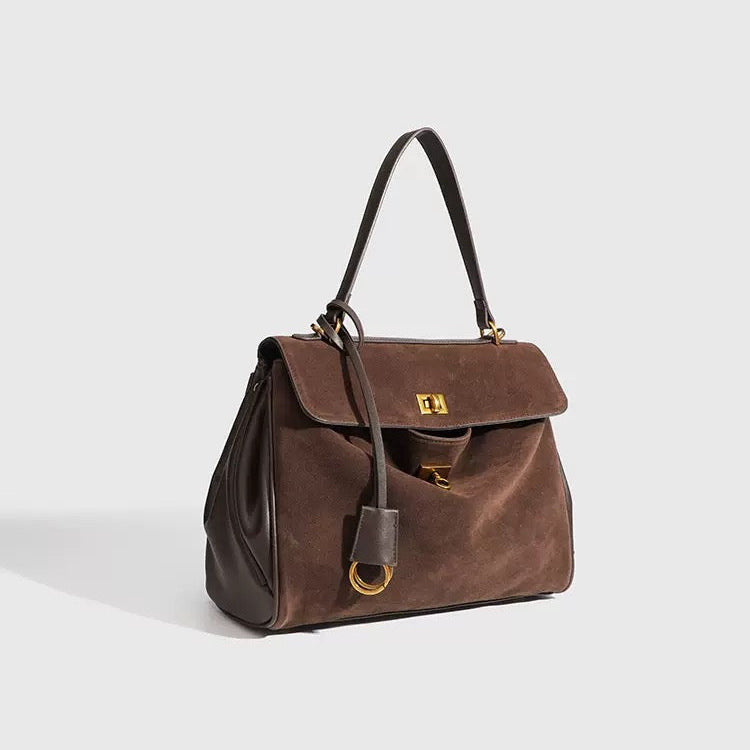 ARIA | Genuine Leather — women's leather handbag, back view