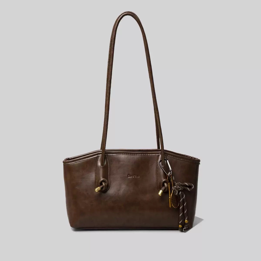 Espresso Muse Bag — women's bag, detail of the stitching and finish
