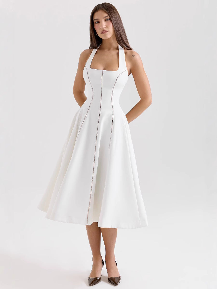Ada Midi Dress halter neck detail