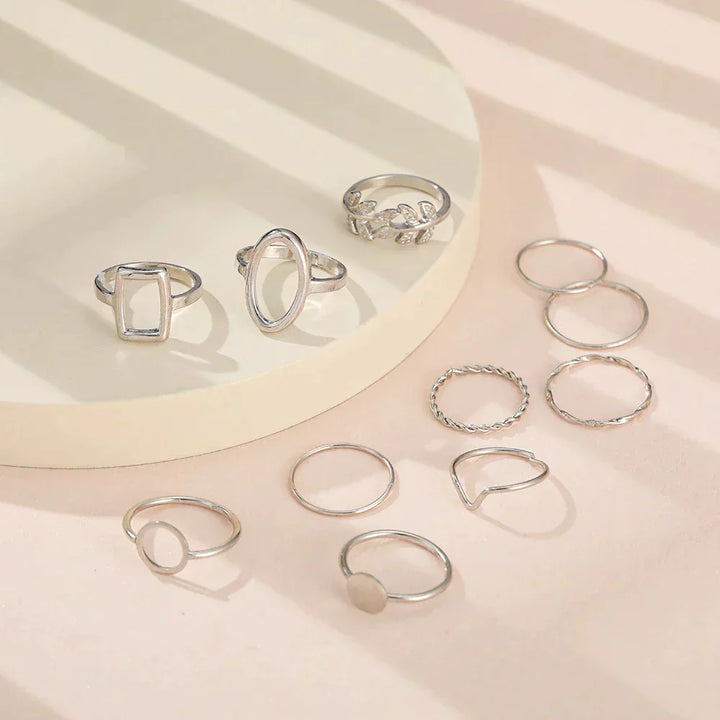 Pack 11 Vintage Silver Rings