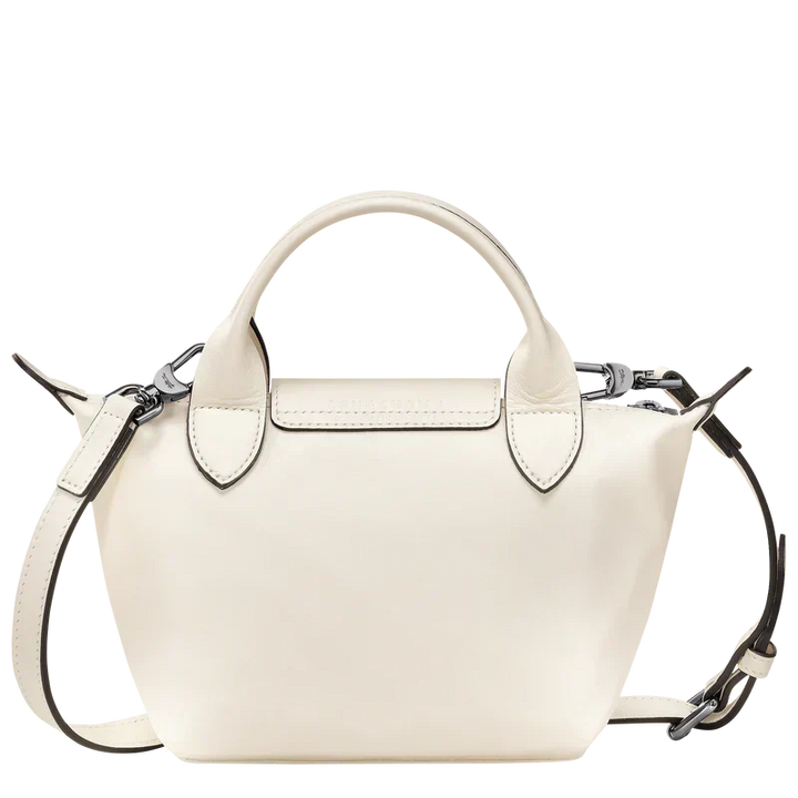 Longchamp Le Pliage Xtra XS Leather Bag Ecru ivory back view