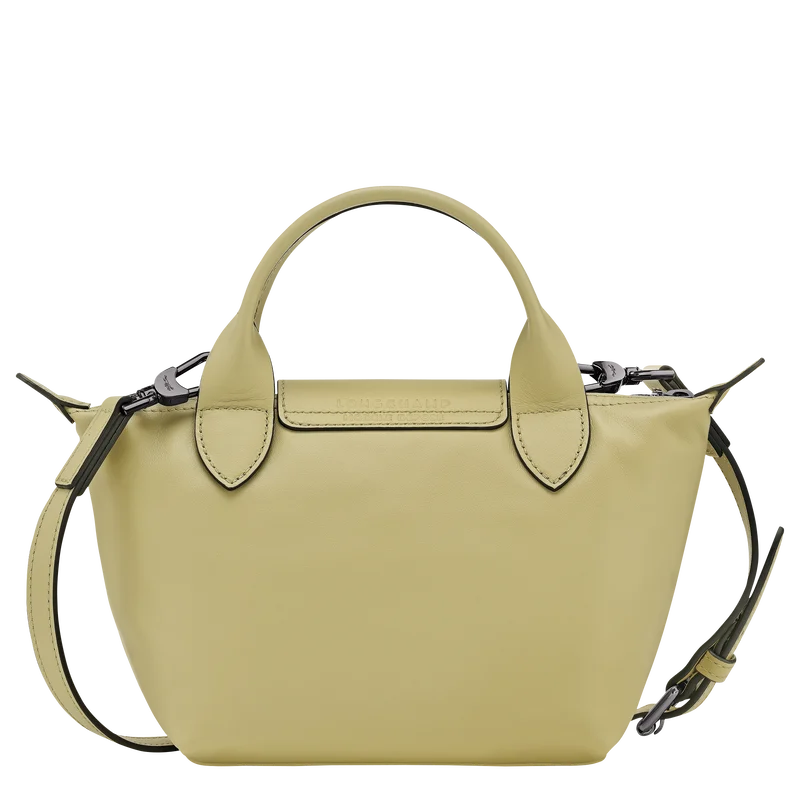 Longchamp Le Pliage Xtra XS Leather Top Handle Bag Pistachio Back View