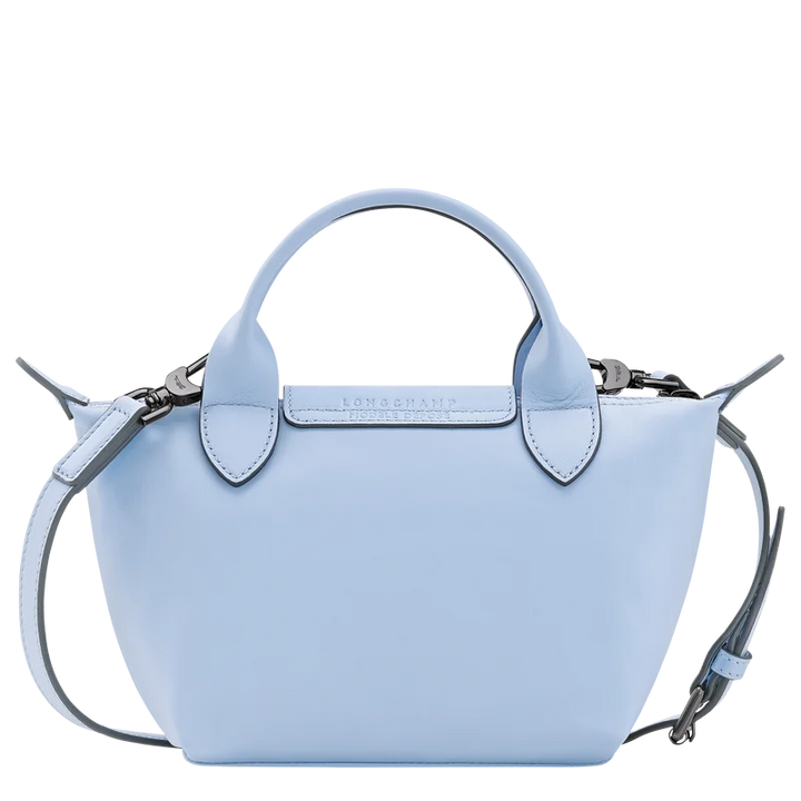 Longchamp Le Pliage Xtra XS Leather Bag Wave sky blue back view