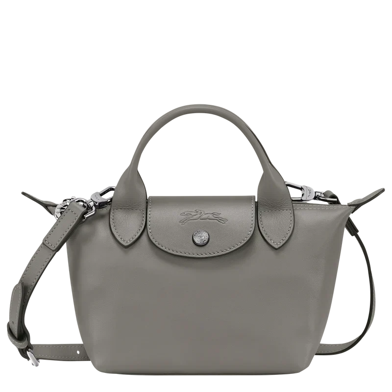 Longchamp Le Pliage Xtra XS Leather Top Handle Bag Turtledove