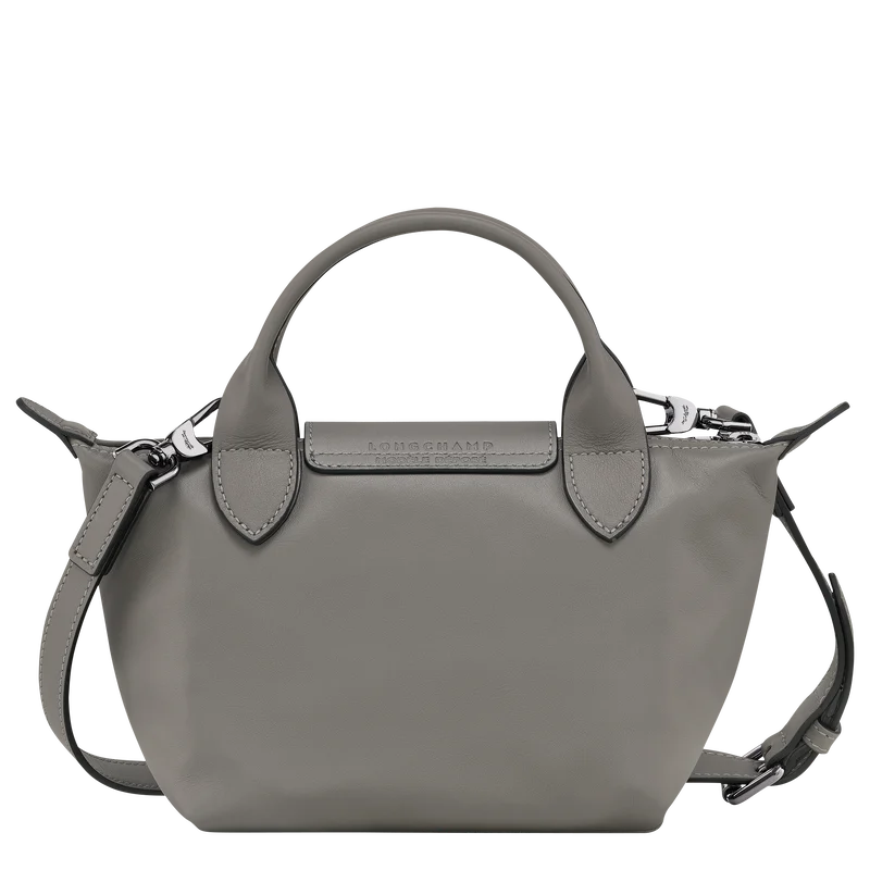 Longchamp Le Pliage Xtra XS Leather Top Handle Bag Turtledove Back View