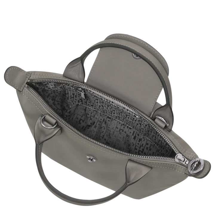 Longchamp Le Pliage Xtra XS Leather Bag Turtledove grey-taupe interior detail