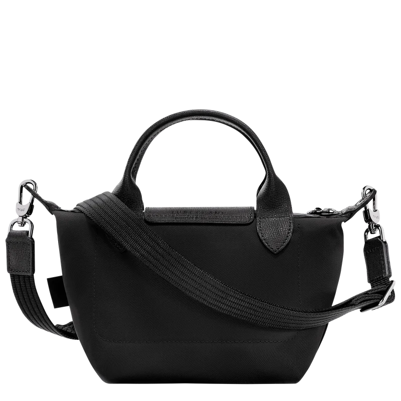 Longchamp Le Pliage Energy XS Crossbody Handbag Black angle detail