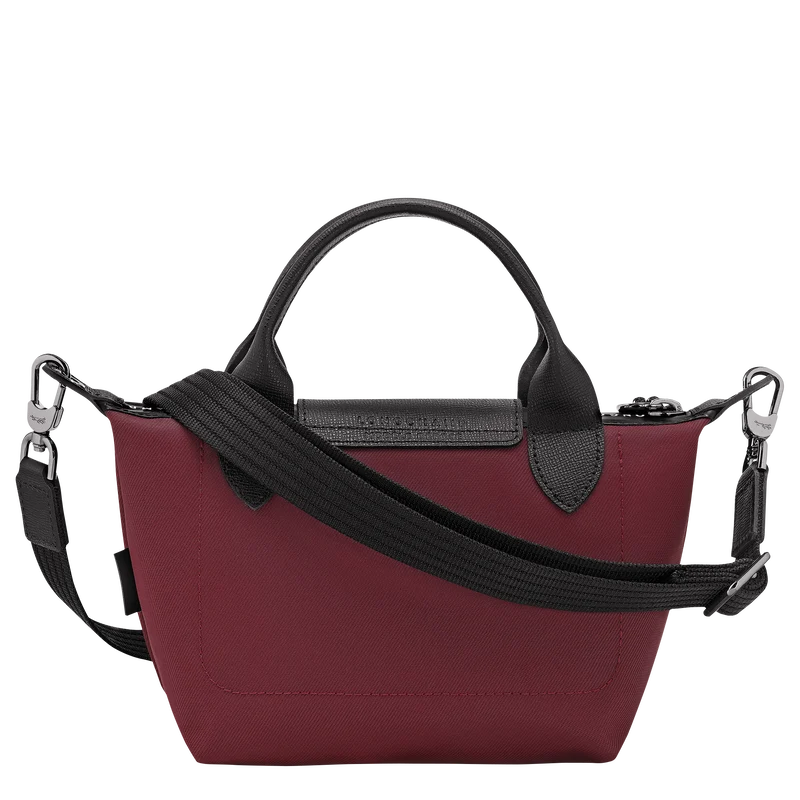 Longchamp Le Pliage Energy XS Crossbody Handbag Burgundy Wine Red side view