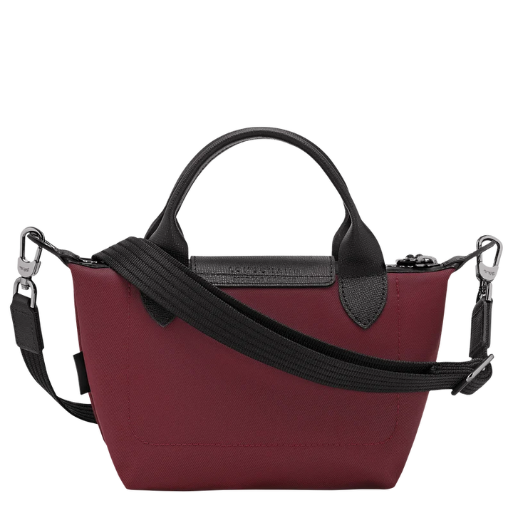 Longchamp Le Pliage Energy XS Crossbody Handbag Burgundy Wine Red side view