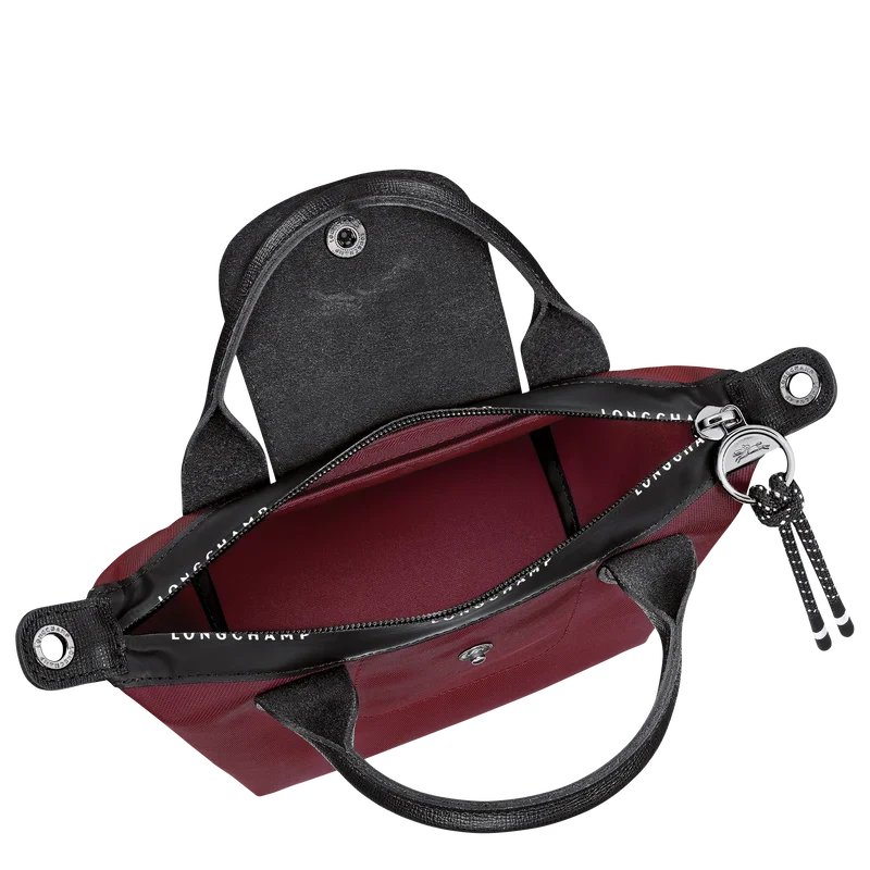 Longchamp Le Pliage Energy XS Crossbody Handbag Burgundy Wine Red interior detail