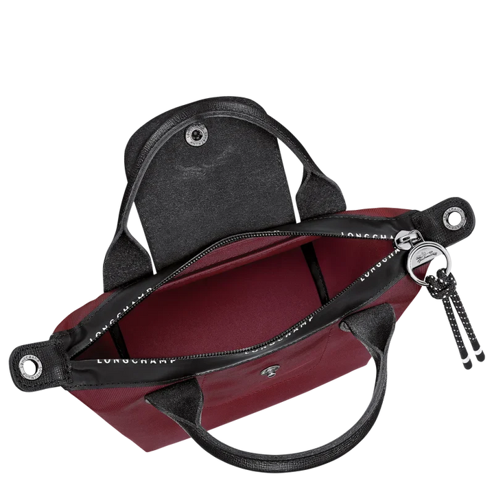 Longchamp Le Pliage Energy XS Crossbody Handbag Burgundy Wine Red interior detail
