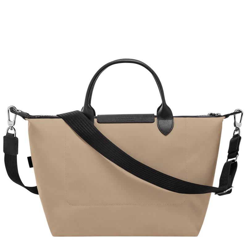 Longchamp Le Pliage Energy L Top Handle Crossbody Bag Clay Beige side view
