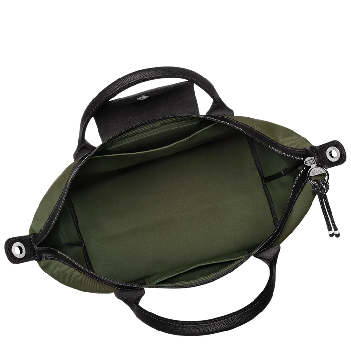 Longchamp Le Pliage Energy L Top Handle Crossbody Bag Khaki Olive Green back view