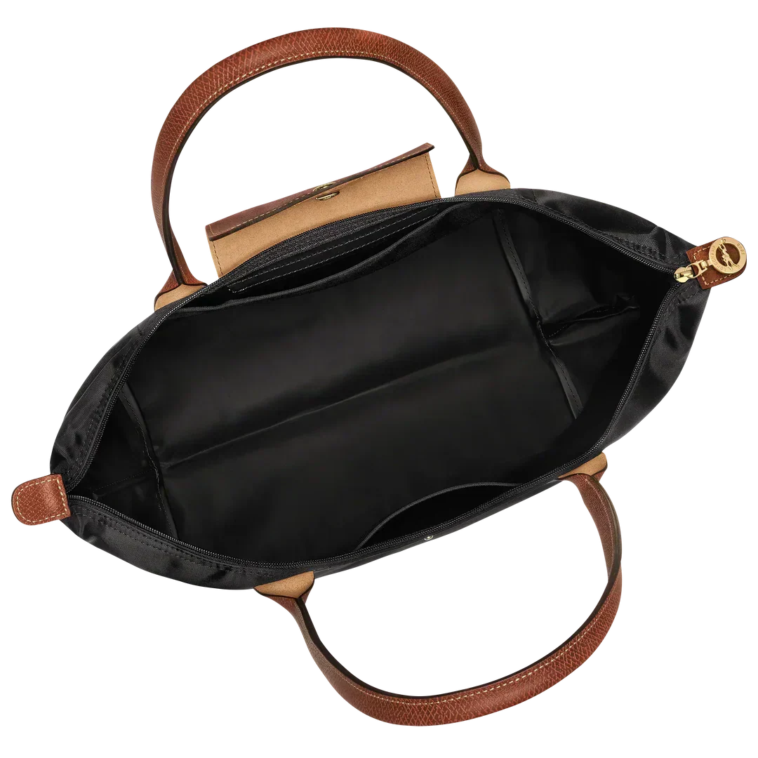Longchamp Le Pliage Large Tote Bag Black interior view zip pocket