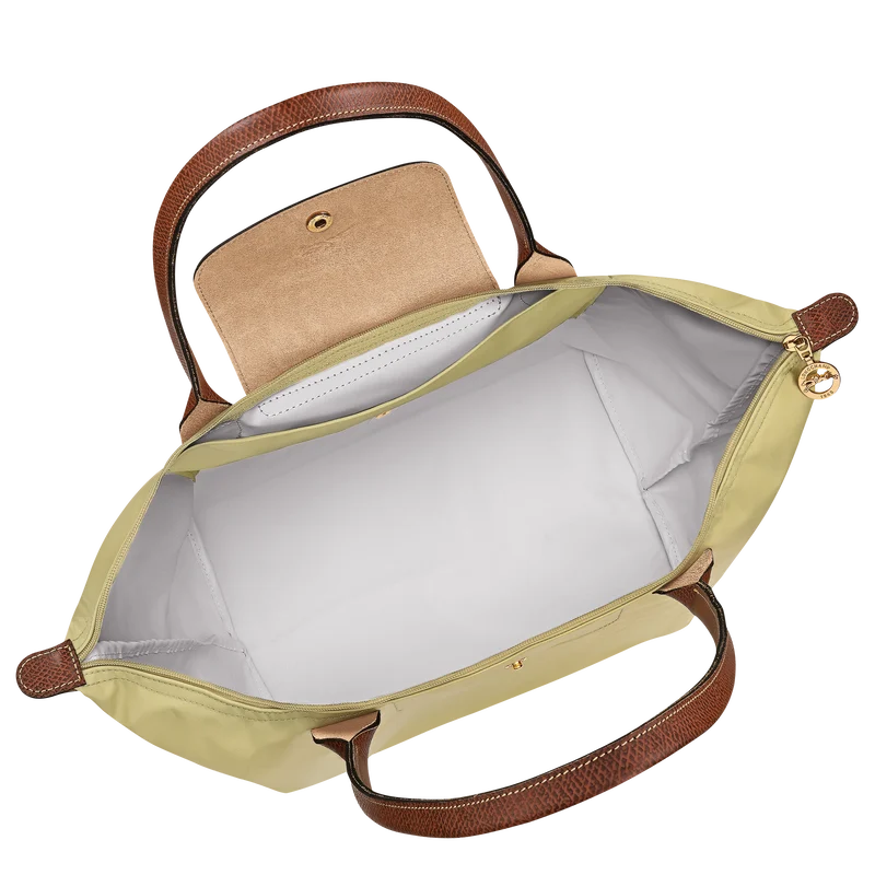 Longchamp Le Pliage Large Tote Pistachio Green interior detail