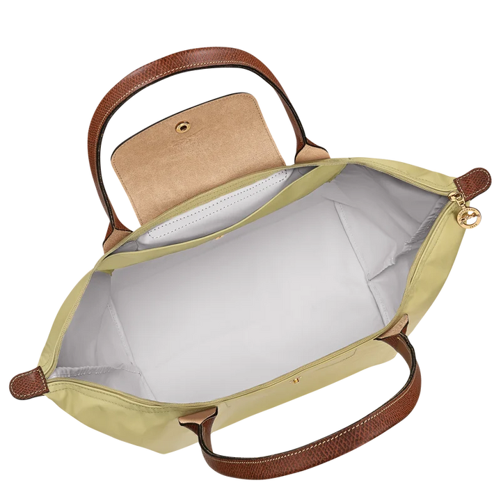 Longchamp Le Pliage Large Tote Pistachio Green interior detail