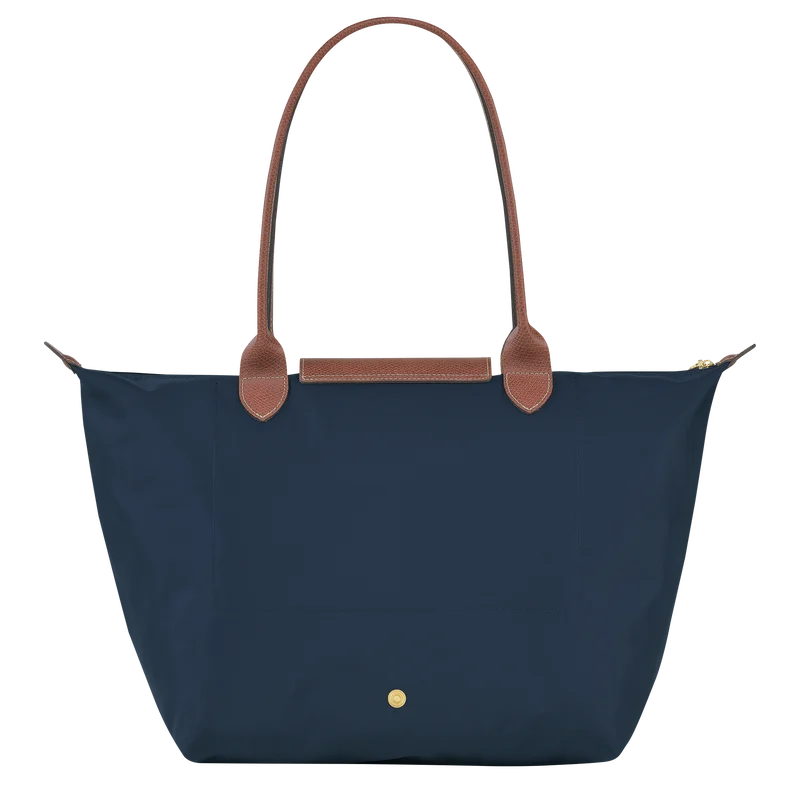 Longchamp Le Pliage Large Tote Bag Navy Blue Back View