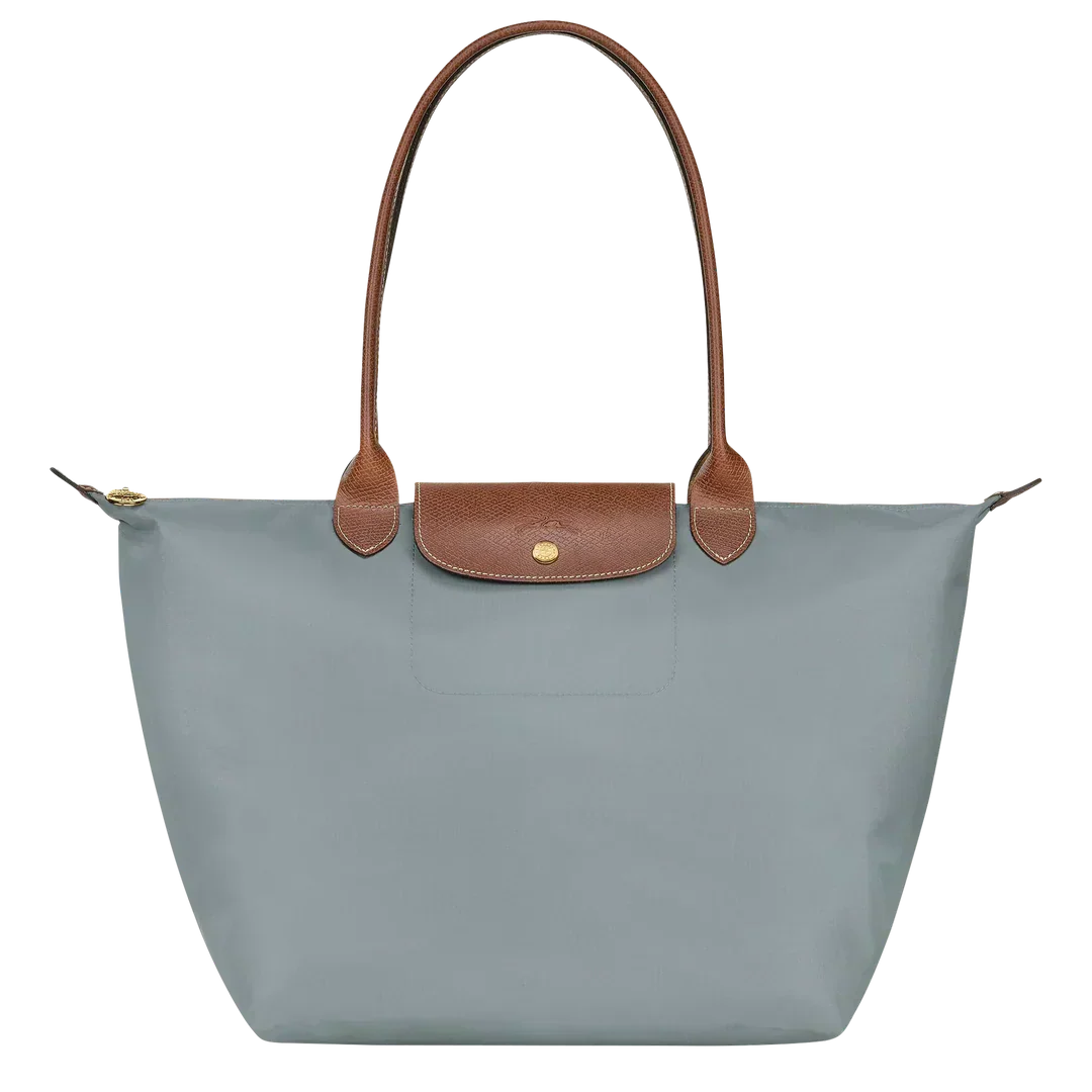 Longchamp Le Pliage Large Tote Bag Steel Grey front view
