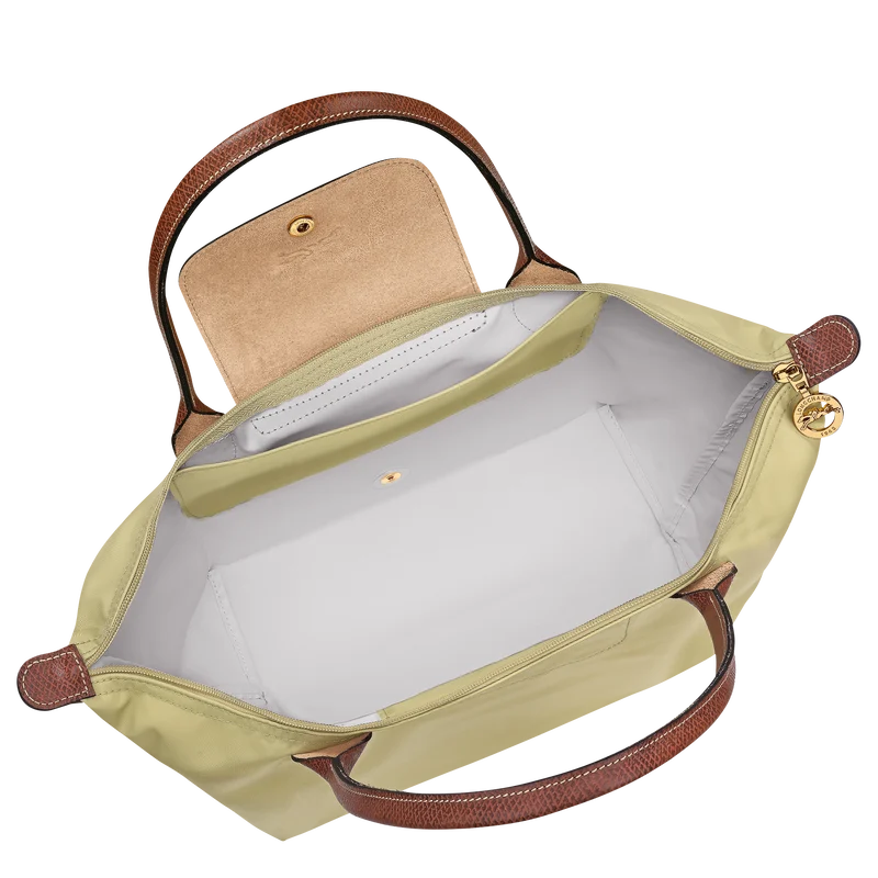 Longchamp Le Pliage Medium Tote Bag Pistachio Green Interior Detail