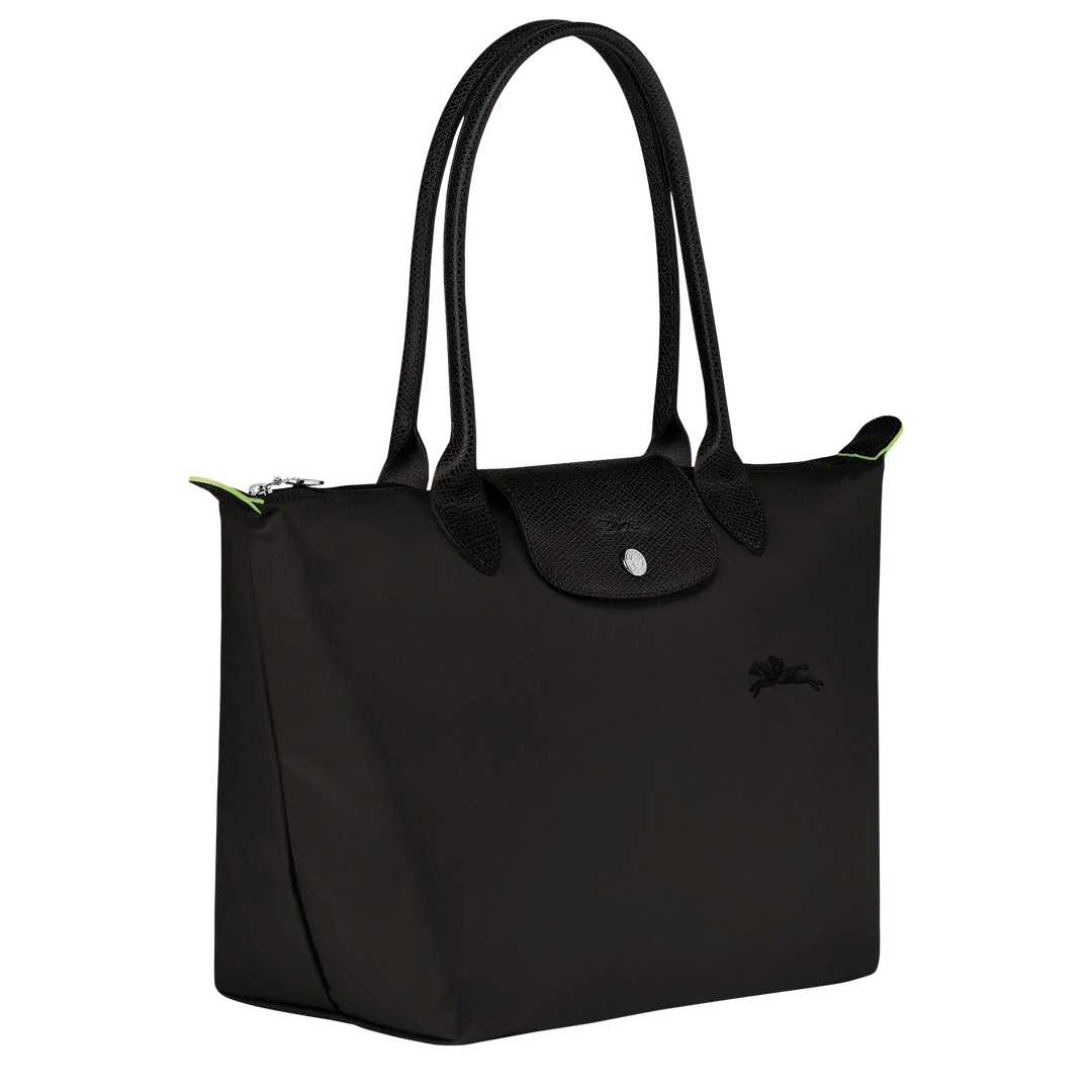 Longchamp Le Pliage Medium Tote Bag - Black Recycled Canvas