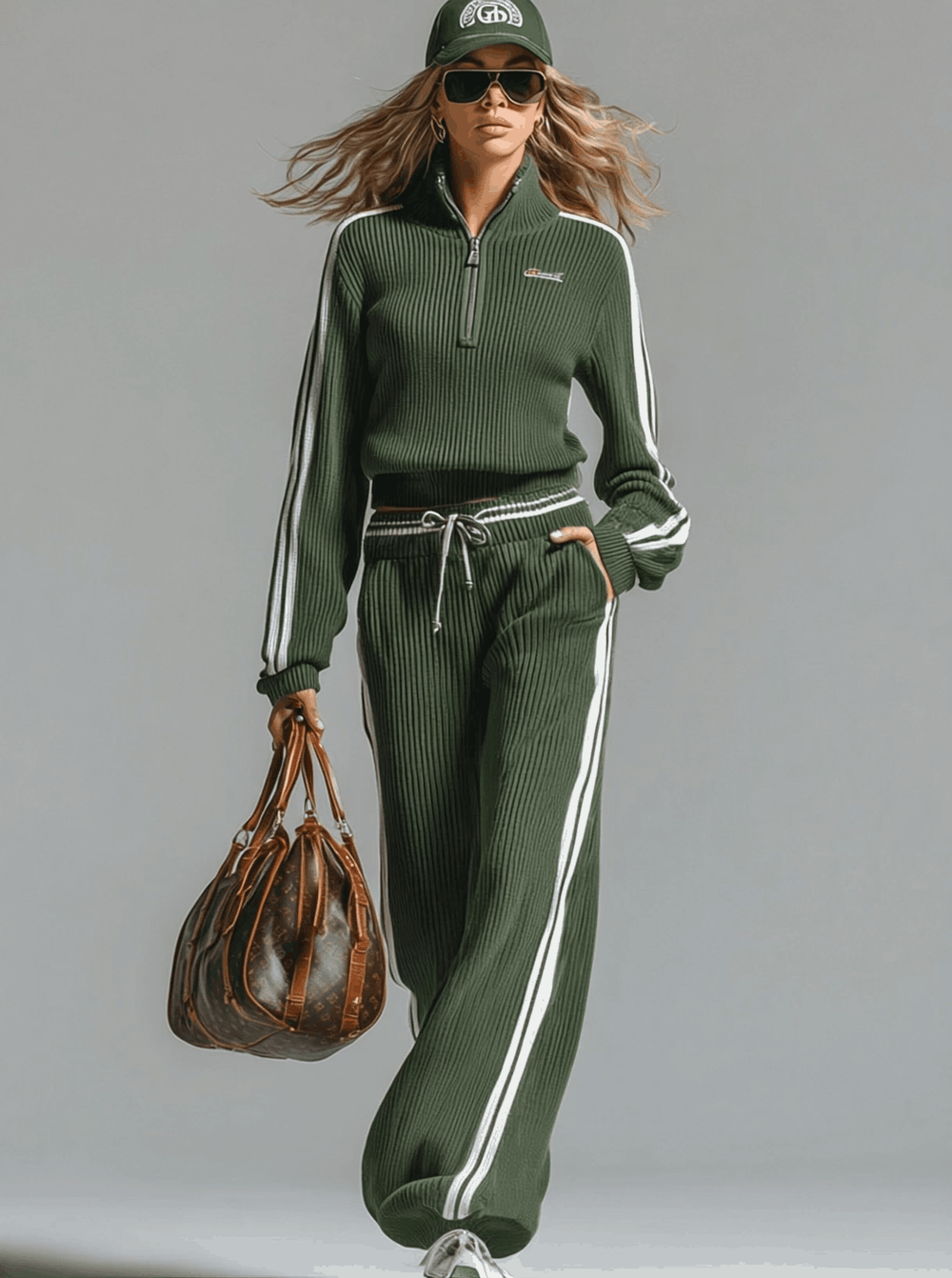 Women's casual sporty two-piece matching set – model