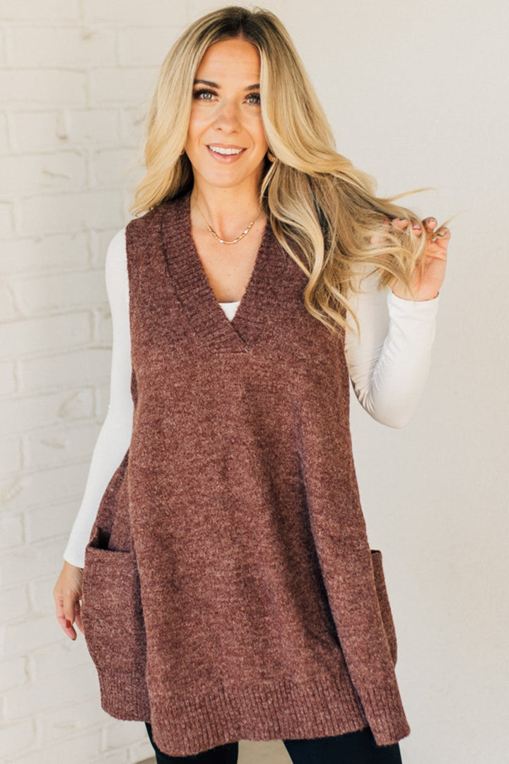 Scarlett Stylish Long Sweaters with Pocket — product view