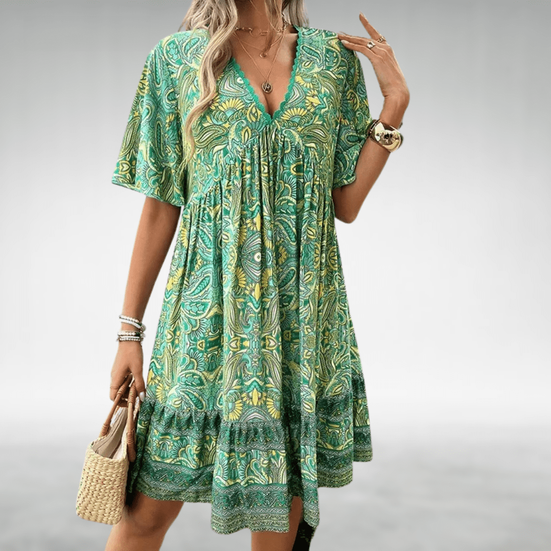 Mayamo Boho Swing Dress — front view