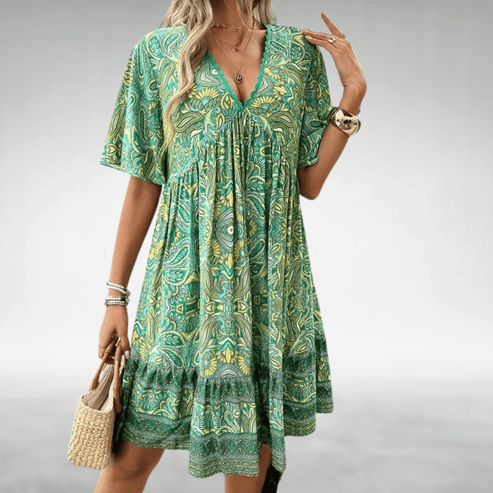Mayamo Boho Swing Dress — front view