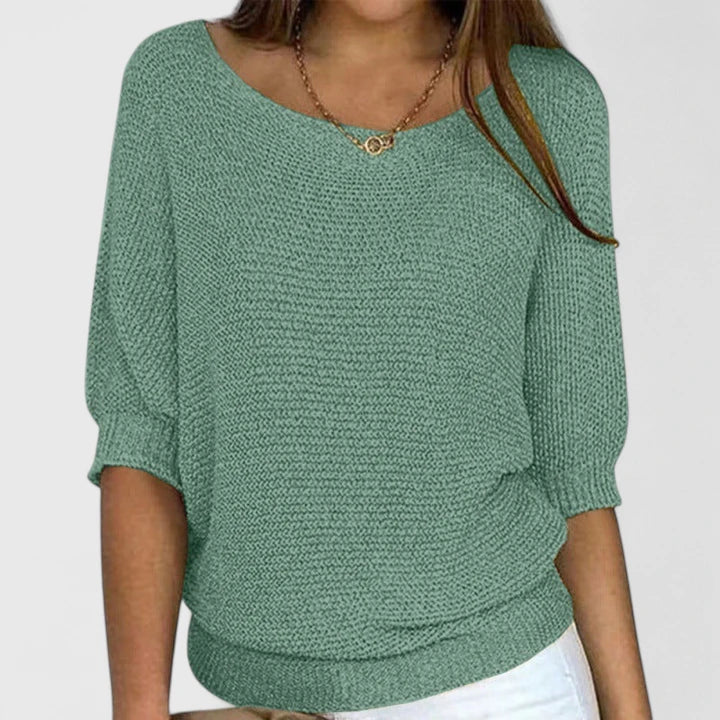 Kalyndrae | Women's Batwing Sleeve Scoop Neck Sweater