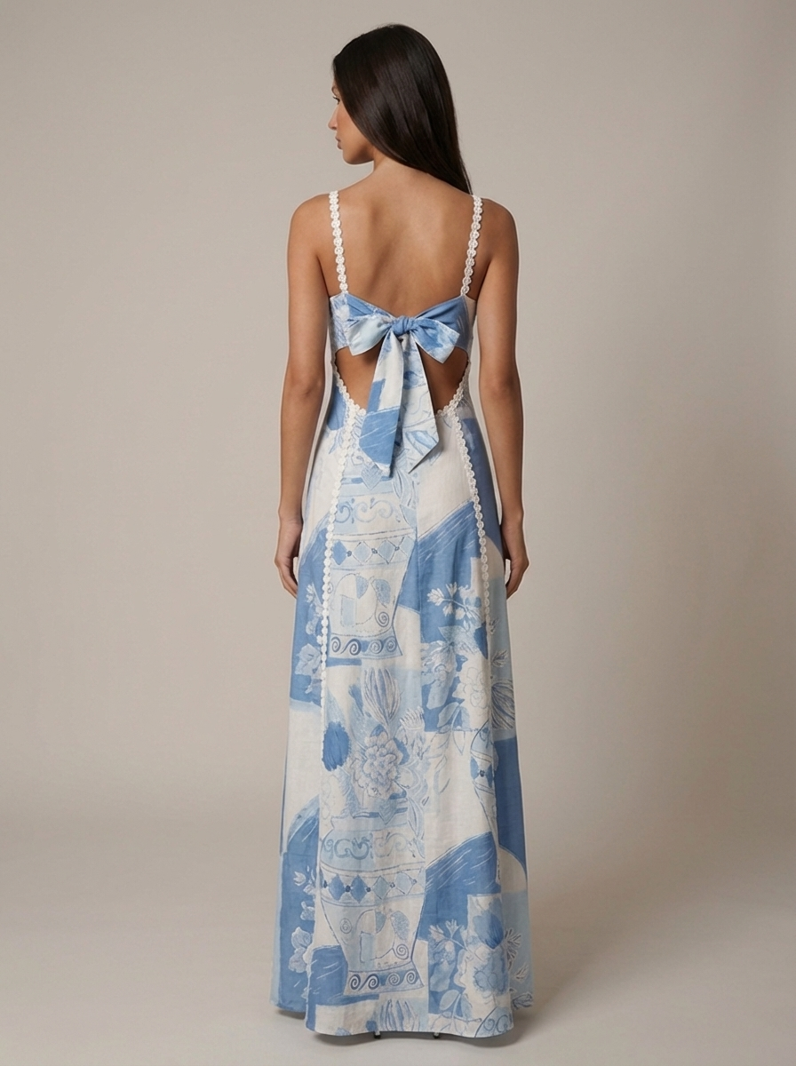 Ilona Midi Dress square neck detail