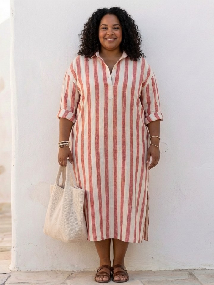 Nadia Midi Shirt Dress — side view