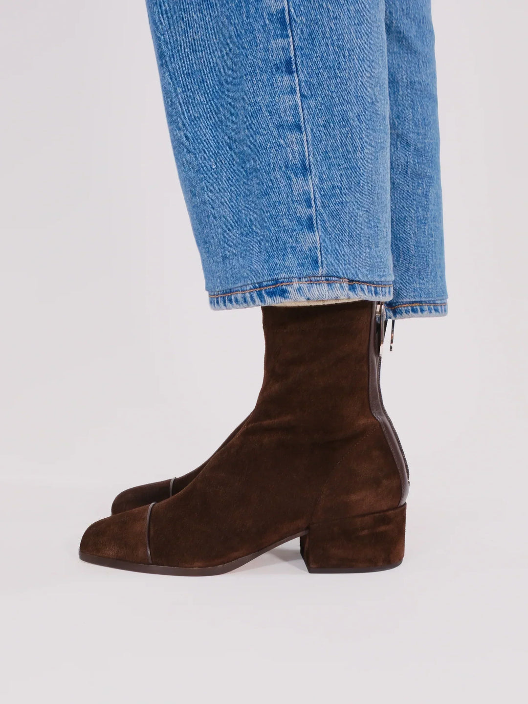 Lily | Women's Suede Block Heel Ankle Boots