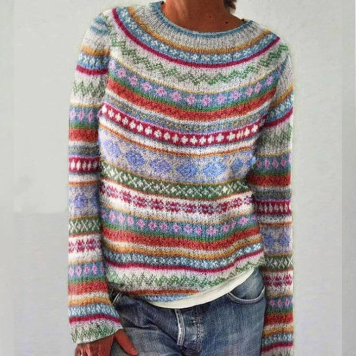 Amelia Cozy Retro Sweater — front view