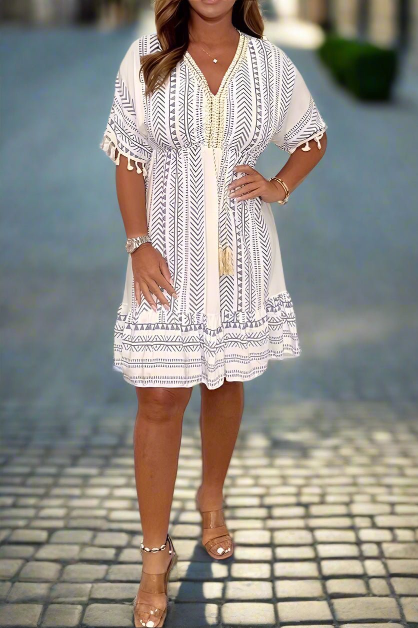 Magdalena Boho Summer Dress — front view