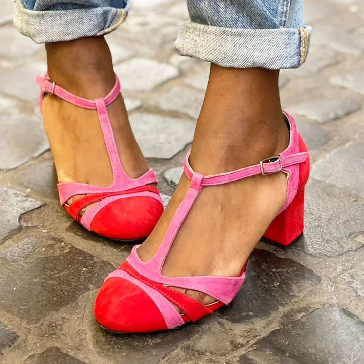 Shoe With T-Bar And Stable — side view