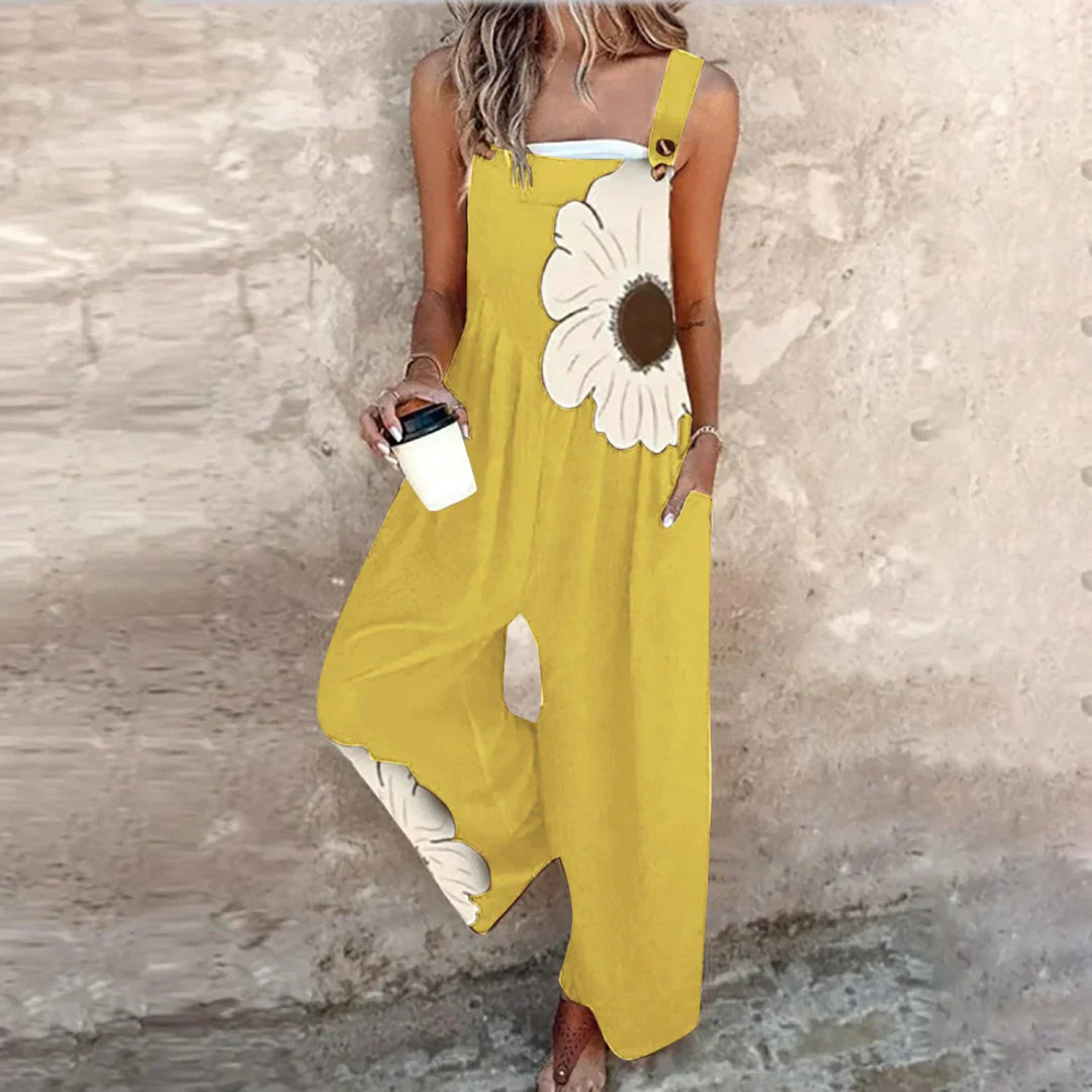 Relaxed Dungaree Jumpsuit — close-up view