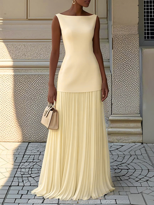 The Amara Sculpted Elegance Dress — lifestyle shot