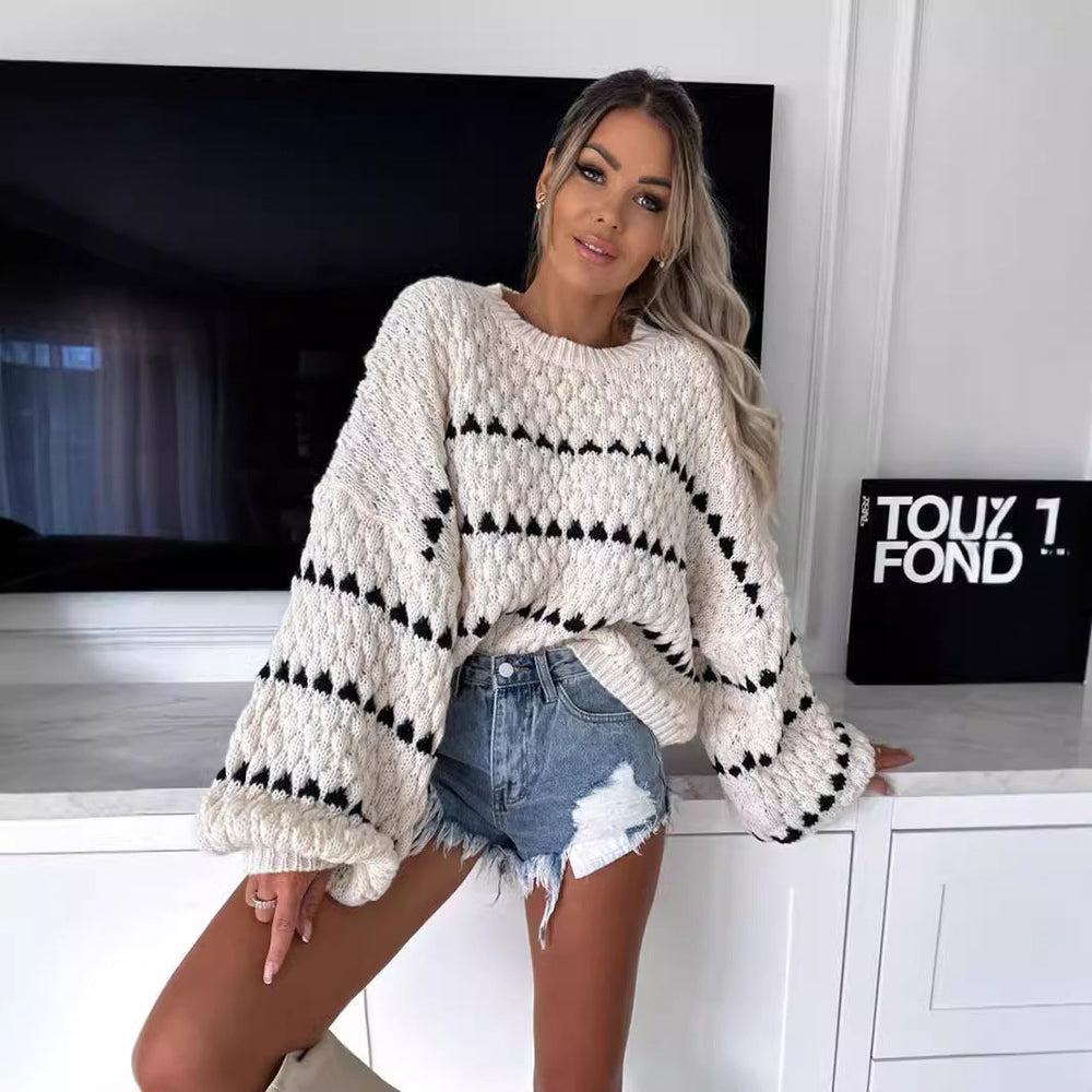 Amelia Stylish Polka Dot Sweater — alternate view