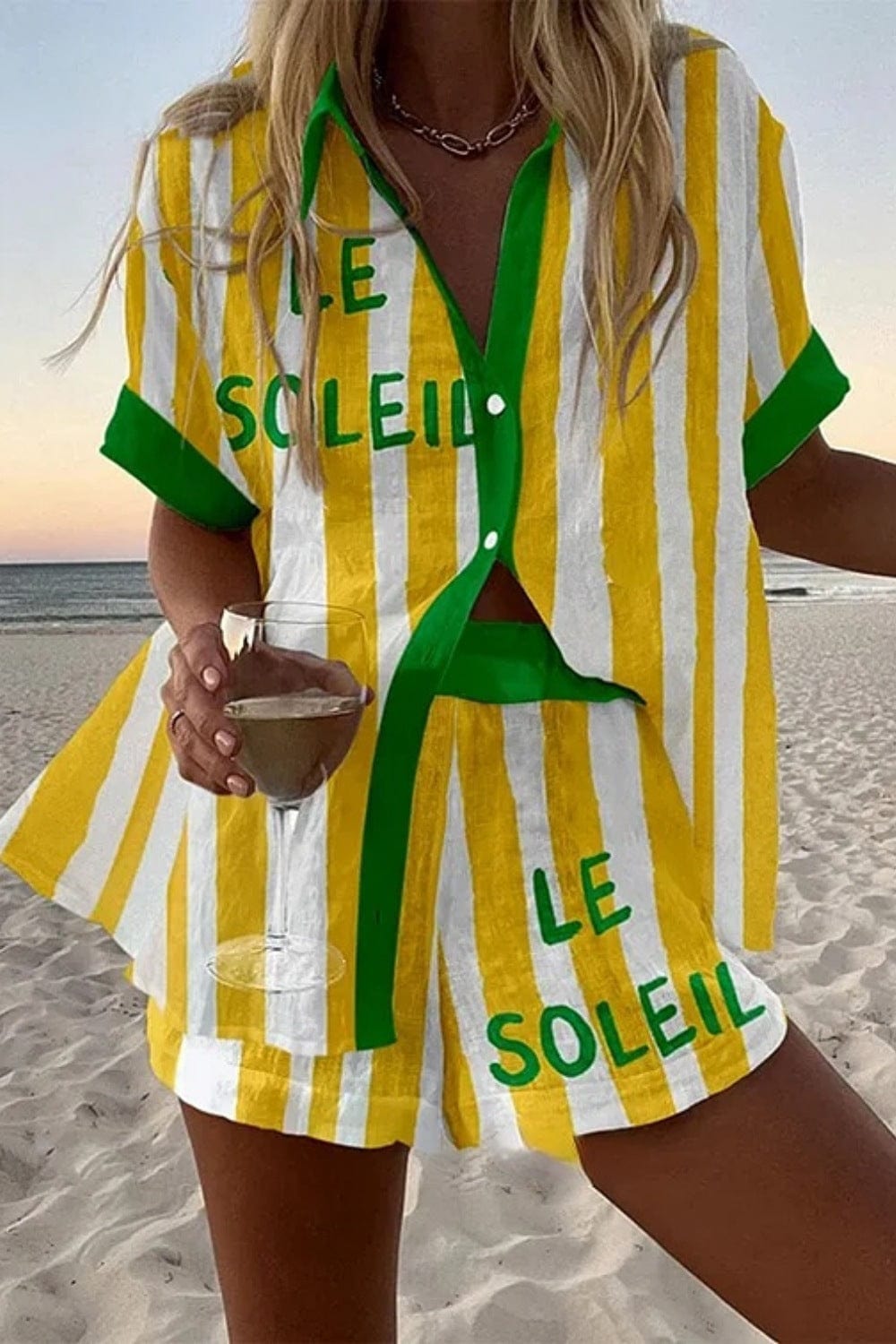 Roxanne Summer Shorts Set — front view