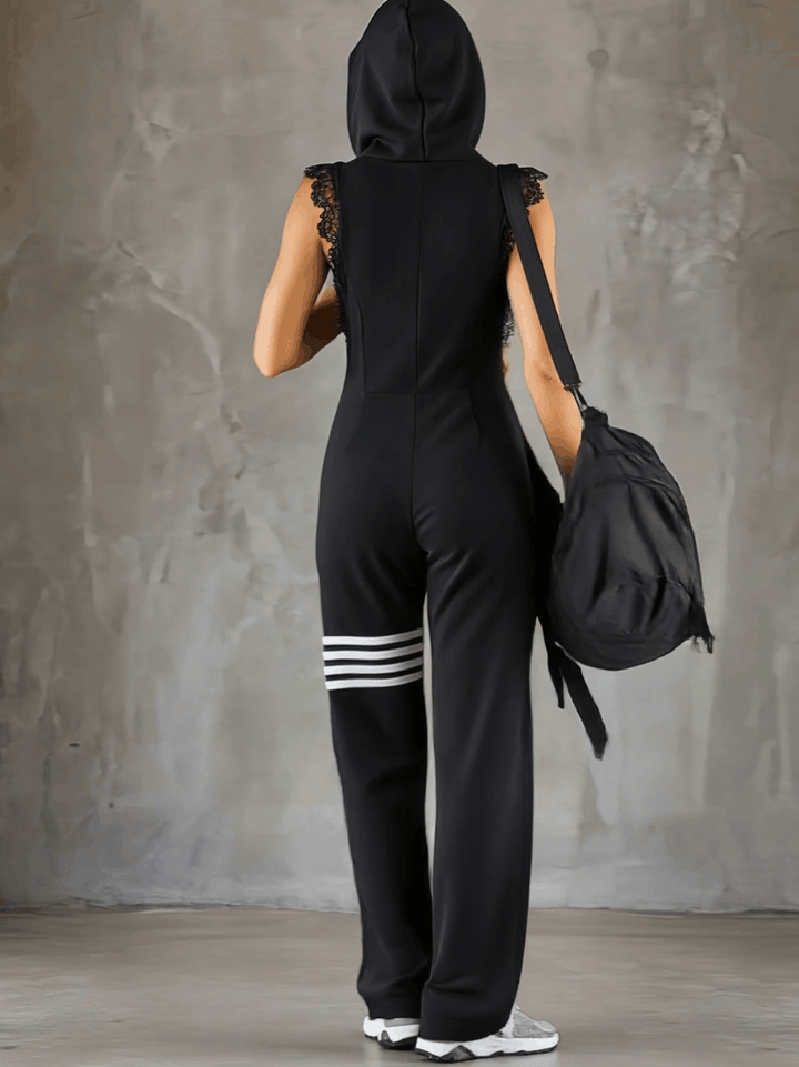 Daniela women's tracksuit jumpsuit with stripes