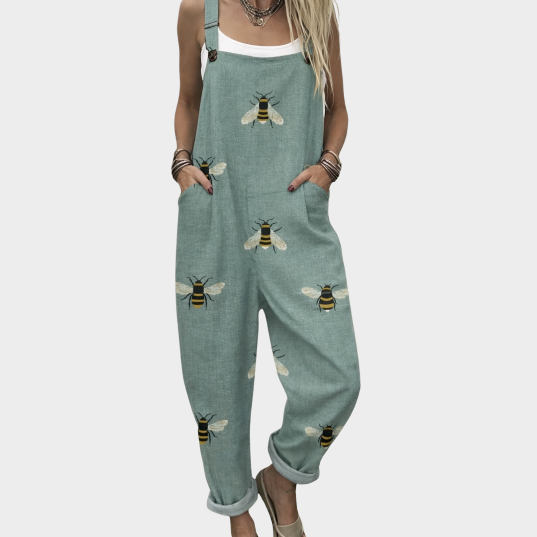 Relaxed Dungaree Jumpsuit — styled shot