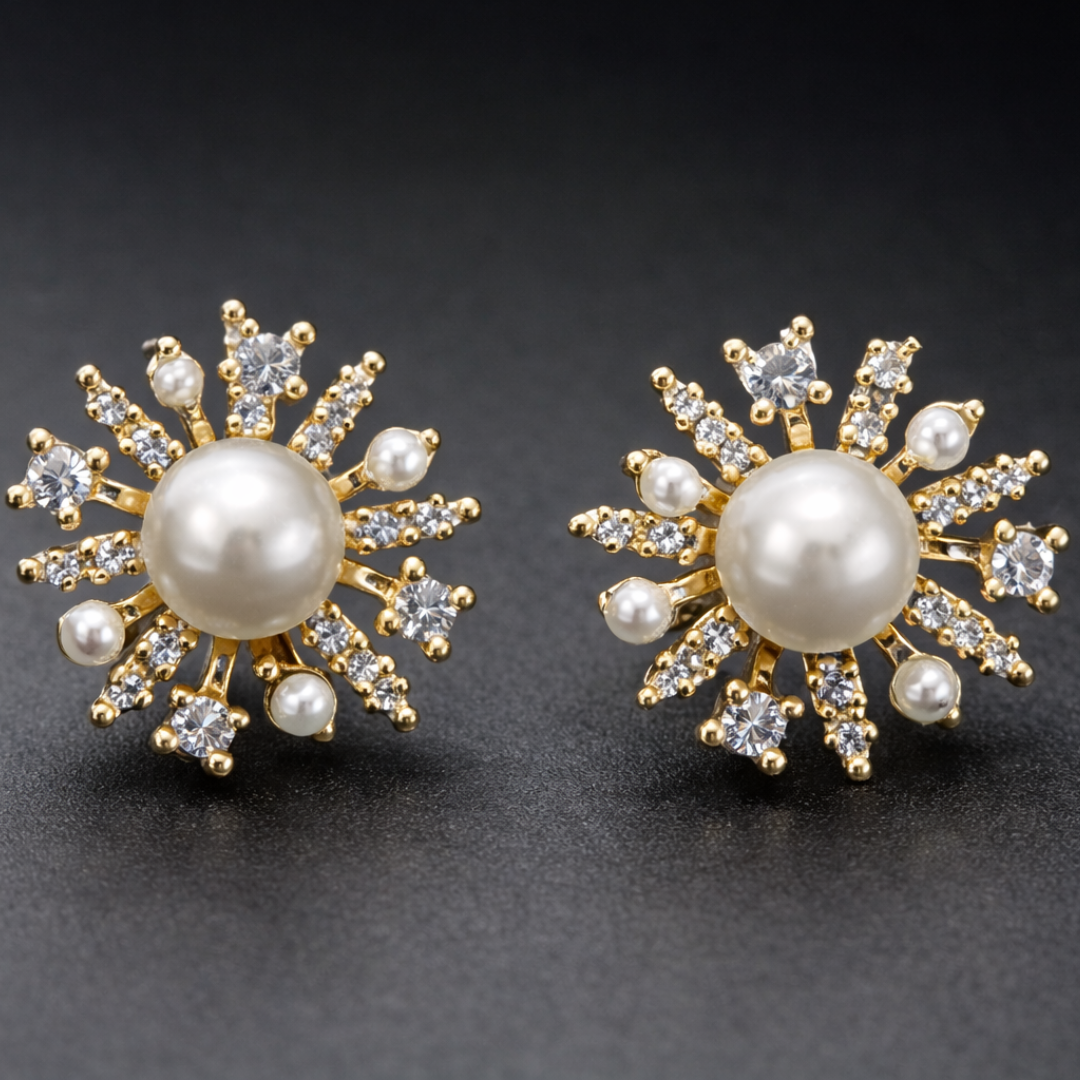Vintage Starlight Pearl Earrings